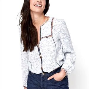 See you soon bohemian long sleeve embroidered blouse